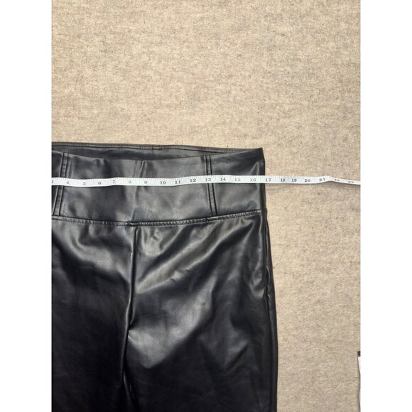 Studio Badgley Mischka Black Pull On Vegan /Faux Leather Leggings Size Large - Picture 6 of 8